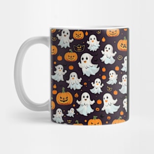 Halloween Stickers Design | Spooky Ghosts and Pumpkins Mug